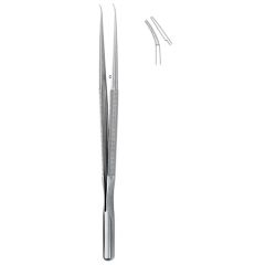 Curved micro forceps