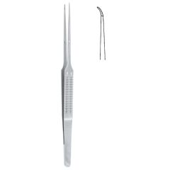 Curved micro forceps