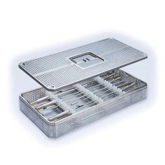 Perforated sterilizing tray wi